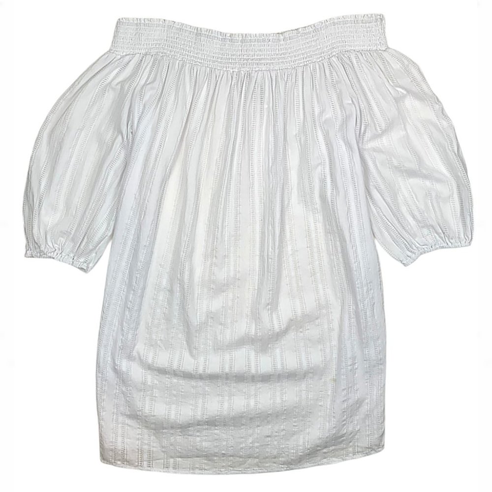 Ralph Lauren Smocked Off-The-Shoulder Cover-Up - Picture 10 of 14